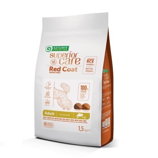 Nature's Protection Red Coat Grain Free Salmon & Krill Adult Small Breeds 1,5kg