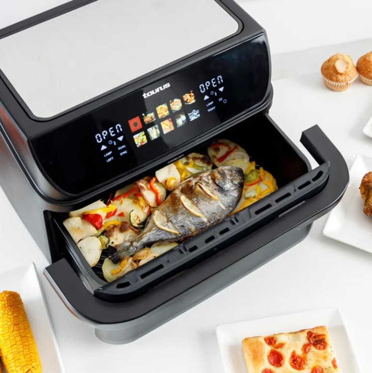 Frytownica beztłuszczowa z długim koszem i grillem Taurus 973004000