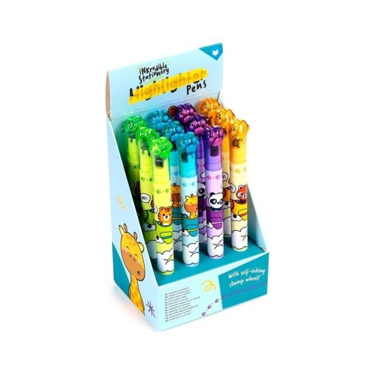 Zakreślacz i stempel 2w1 Adoramals (12szt)