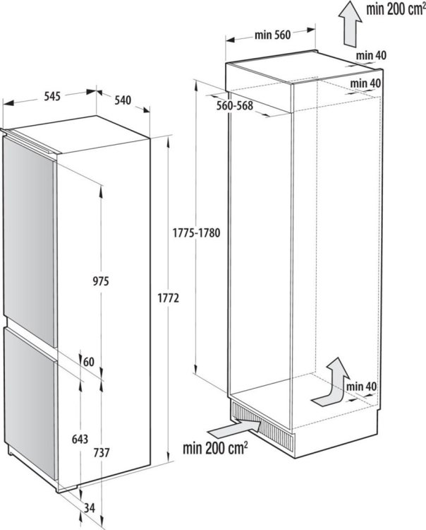 Chłodziarko-zamrażarka GORENJE NRKI517E41