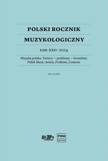 Polski Rocznik Muzykologiczny T.22 2024