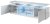 Szafka RTV EVA 180x40x52 czarny/czarny połysk