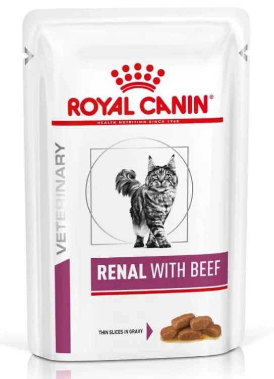 Royal Canin Vet Renal Feline With Beef 12X85g