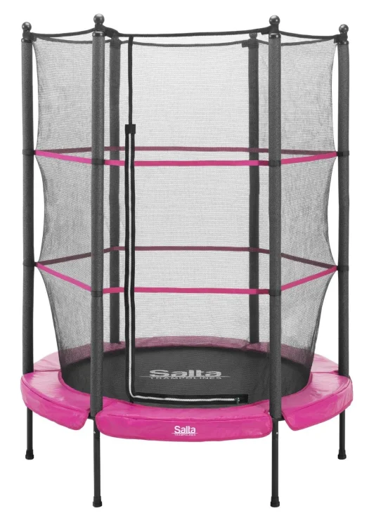 Salta Trampolina dziecięca -140cm  różowa