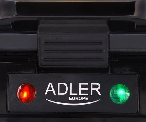 Gofrownica Adler AD 3036 (1500W; kolor srebrny)