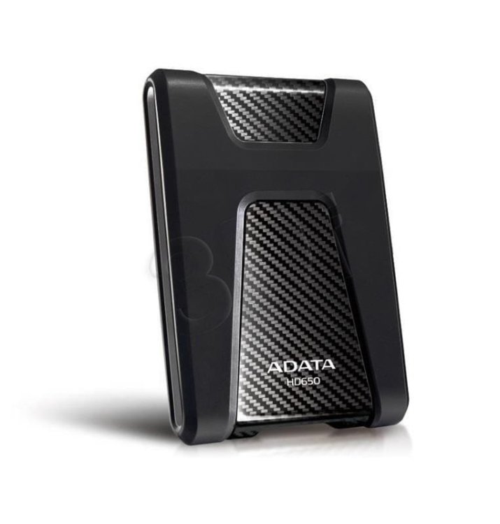 Dysk zewnętrzny HDD ADATA DashDrive Durable HD650 AHD650-1TU3-CBK (1 TB; 2.5"; USB 3.1; 32 MB; 5400 obr/min; kolor czarny)