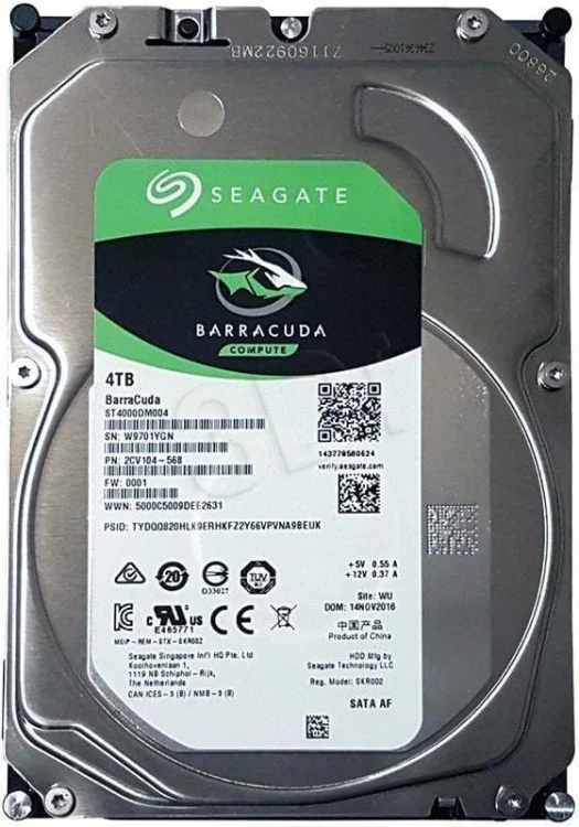 Dysk HDD Seagate Barracuda ST4000DM004 (4 TB ; 3.5"; 256 MB; 5400 obr/min)