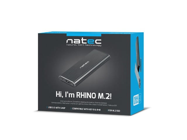 Obudowa NATEC Rhino GO NKZ-0941 (2.5"; USB 3.0; Aluminium; kolor czarny)