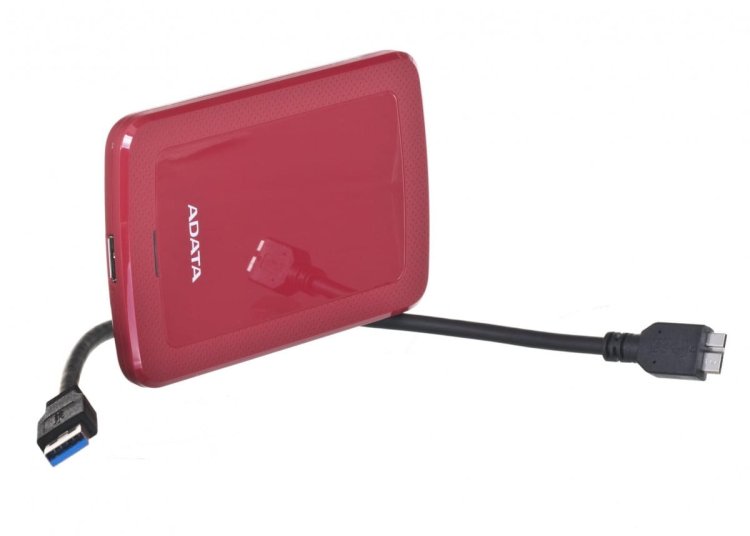 Dysk zewnętrzny HDD ADATA HV300 AHV300-1TU31-CRD (1 TB; 2.5"; USB 3.1; 8 MB; 7200 obr/min; kolor czerwony)