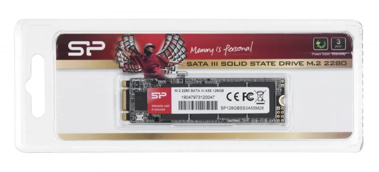 Dysk SSD Silicon Power Ace A55 128 GB M.2 SATA III 550/420 MB/s (SP128GBSS3A55M28)