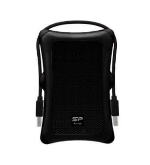 Dysk zewnętrzny Silicon Power Armor A30 1TB 2.5" USB 3.2 5400 obr/min Black (SP010TBPHDA30S3A)
