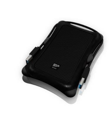 Dysk zewnętrzny Silicon Power Armor A30 1TB 2.5" USB 3.2 5400 obr/min Black (SP010TBPHDA30S3A)