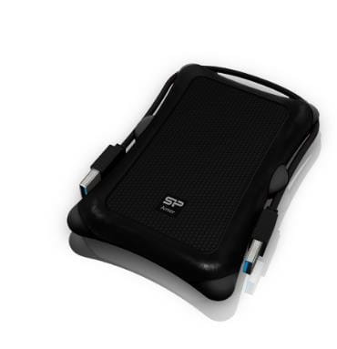 Dysk zewnętrzny Silicon Power Armor A30 1TB 2.5" USB 3.2 5400 obr/min Black (SP010TBPHDA30S3A)