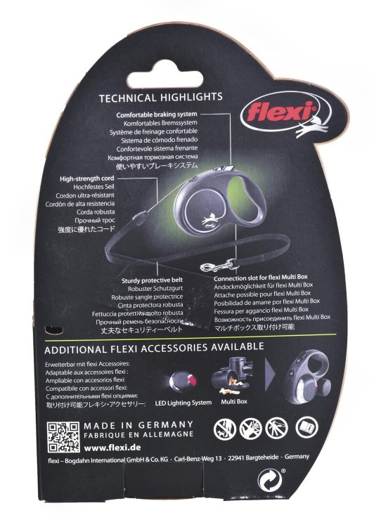 Flexi Smycz Automatyczna Black Design S Taśma 5M