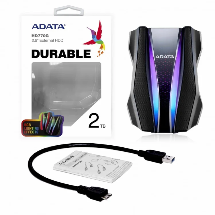 ADATA Durable HD770G 2TB USB3.2 Black