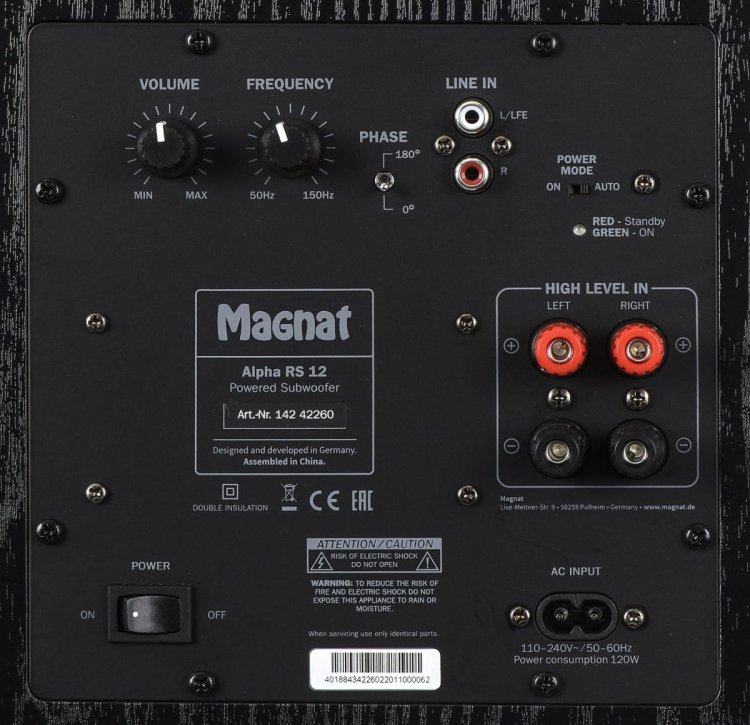 Subwoofer aktywny Magnat Alpha RS12 czarny