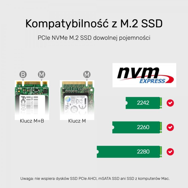 UNITEK OBUDOWA NA DYSK/KLONOWANIE 2XM.2, PCIE/NVME