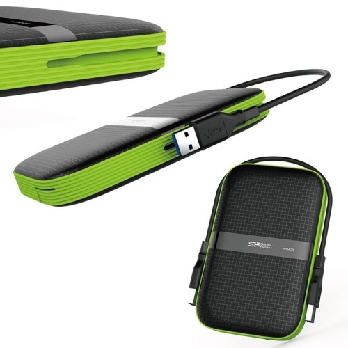 Dysk zewnętrzny Silicon Power Armor A60 5TB 2.5" USB 3.2  5400 obr/min Green-Black