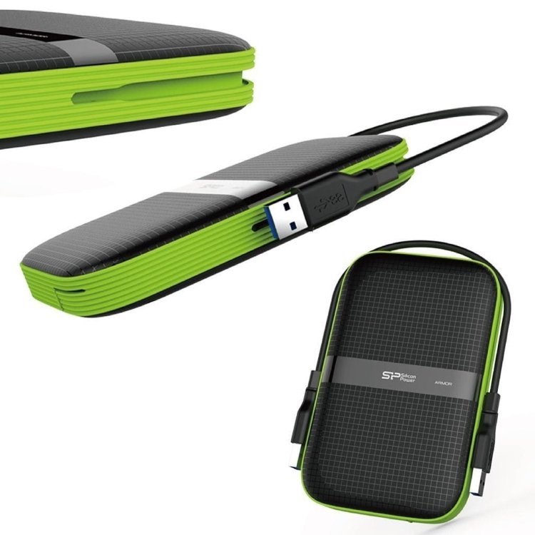 Dysk zewnętrzny Silicon Power Armor A60 5TB 2.5" USB 3.2  5400 obr/min Green-Black