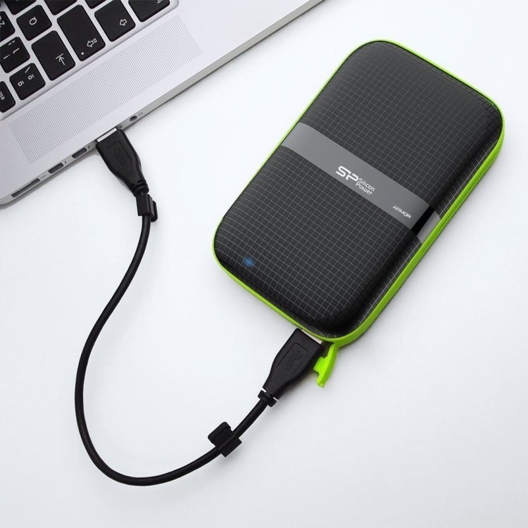 Dysk zewnętrzny Silicon Power Armor A60 5TB 2.5" USB 3.2  5400 obr/min Green-Black