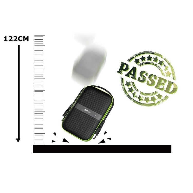 Dysk zewnętrzny Silicon Power Armor A60 5TB 2.5" USB 3.2  5400 obr/min Green-Black
