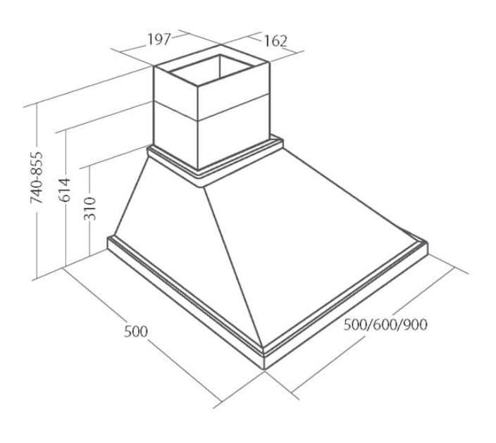 Okap kominowy AKPO WK-4 RUSTICA ECO 60 (kolor kremowy)