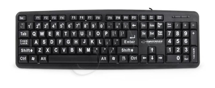 Klawiatura Esperanza Florida EK129 (USB 2.0; (US); kolor czarny)
