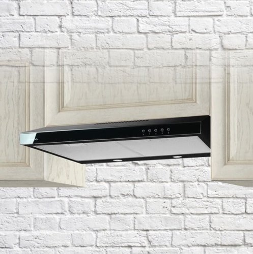 Okap podszafkowy AKPO WK-7 K GLASS 60 CZARNY/CZARNE SZKŁO (166 m3/h; 600mm; kolor czarny)