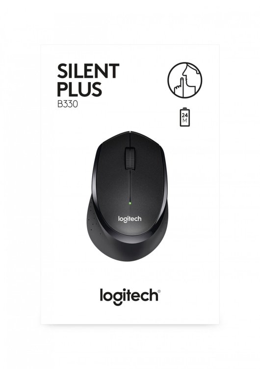 Mysz Logitech B330 Silent Plus 910-004913 (optyczna; 1000 DPI; kolor czarny)