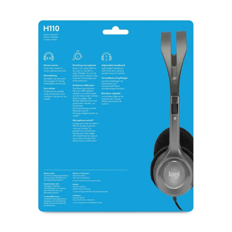 Słuchawki Logitech H110 981-000271 (kolor szary)