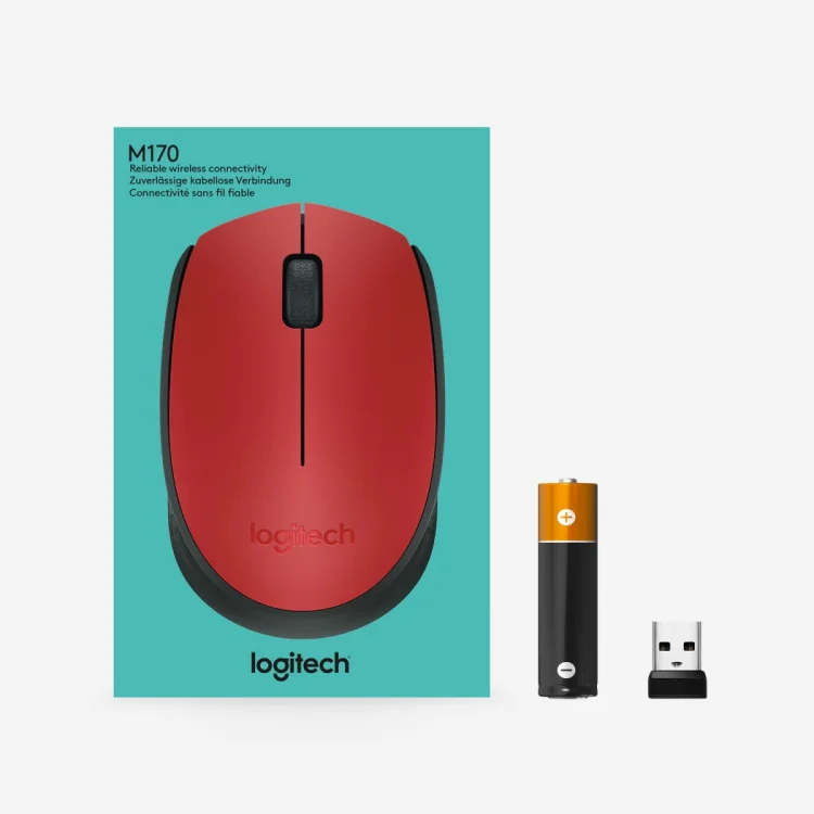 Mysz Logitech M171 910-004641 (optyczna; 1000 DPI; kolor czerwony)