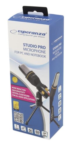 Mikrofon Esperanza STUDIO PRO EH182 (kolor czarny)