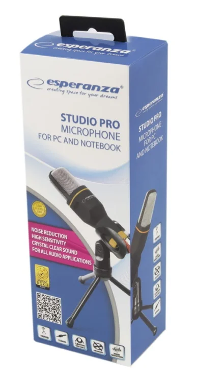 Mikrofon Esperanza STUDIO PRO EH182 (kolor czarny)