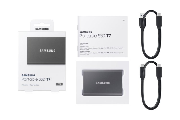 Dysk Samsung SSD T7 Portable 1TB MU-PC1T/WW szary