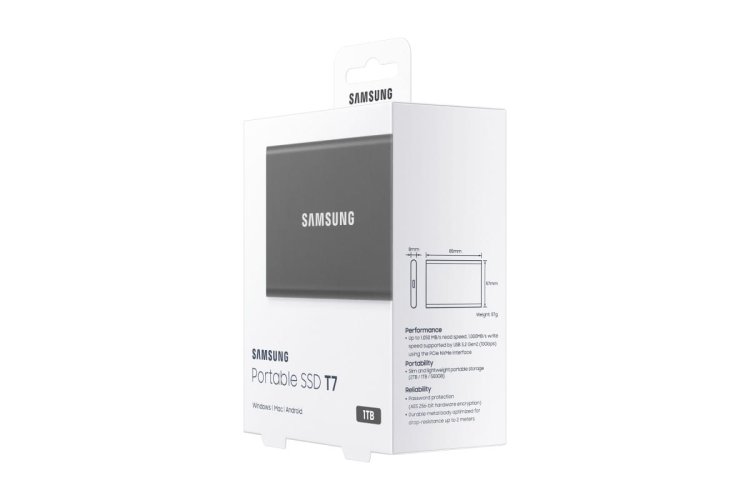 Dysk Samsung SSD T7 Portable 1TB MU-PC1T/WW szary