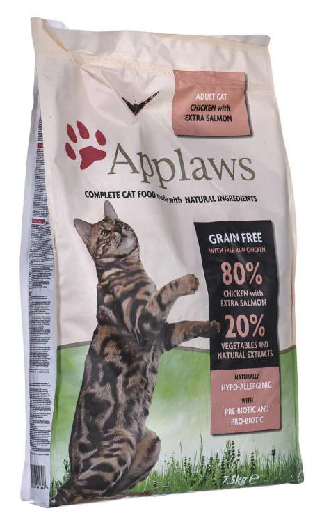 APPLAWS CAT Kurczak i Łosoś - karma dla kotów z wysoką zawartością mięsa - 7,5kg