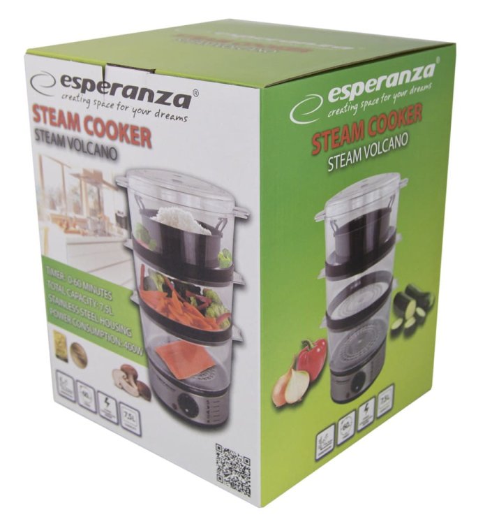 Parowar Esperanza STEAM VOLCANO EKG009 (7 litrów; kolor przeźroczysty)