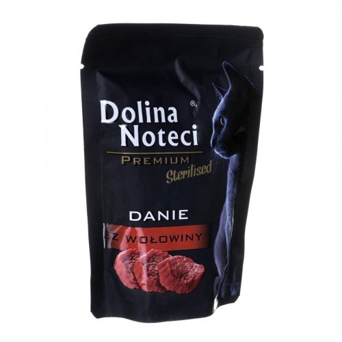 DOLINA NOTECI Premium Sterilised Danie z wołowiny - mokra karma dla kotów sterylizowanych - 85g