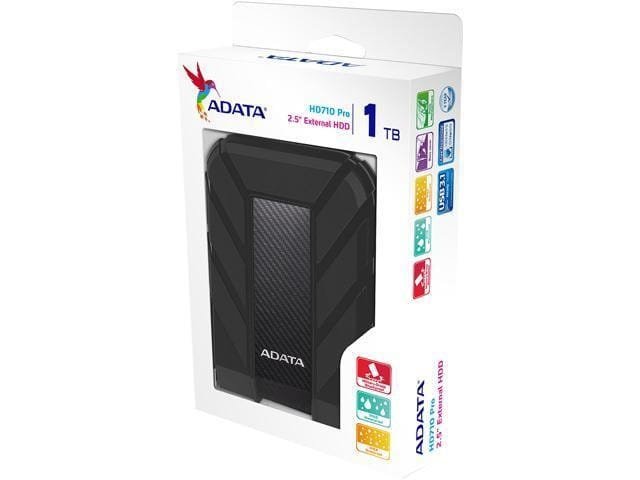 Dysk zewnętrzny HDD ADATA HD710 AHD710P-1TU31-CBK (1 TB; 2.5"; USB 3.1; 8 MB; 5400 obr/min; kolor czarny)