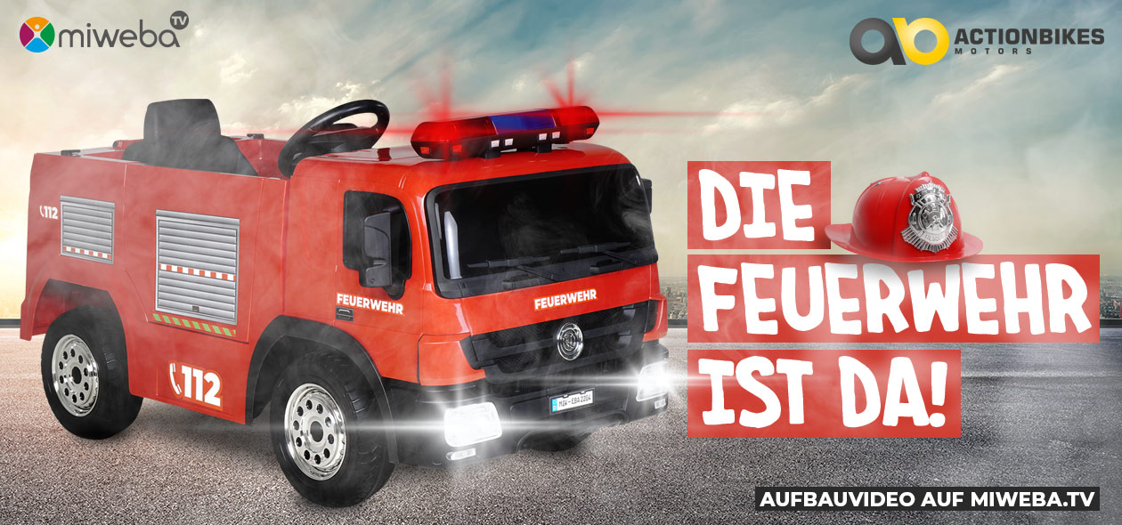 Kinder Elektroauto Feuerwehr SX1818